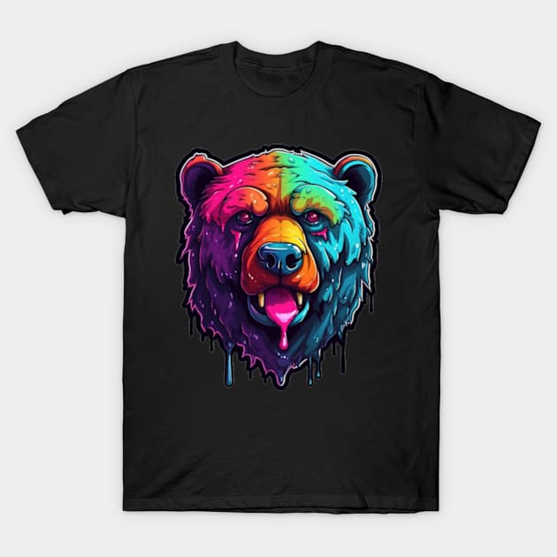 Grunge Bear T-Shirt by WyldbyDesign